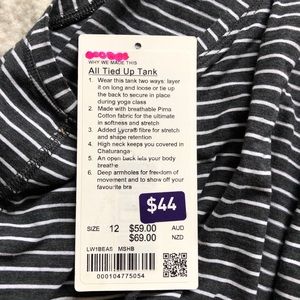 Lululemon -All Tied Up Tank -Size 12 - $30